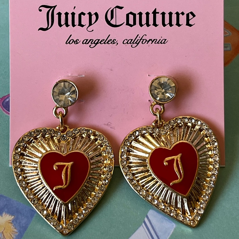 Juicy Couture ~ Vintage Heart ❤️ Shape Drop Earrings